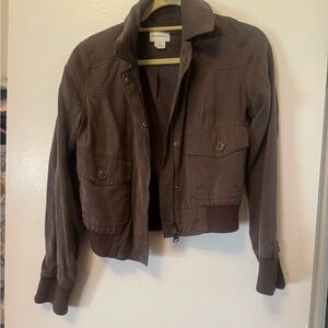 Club Monaco Dark Brown Bomber Jacket